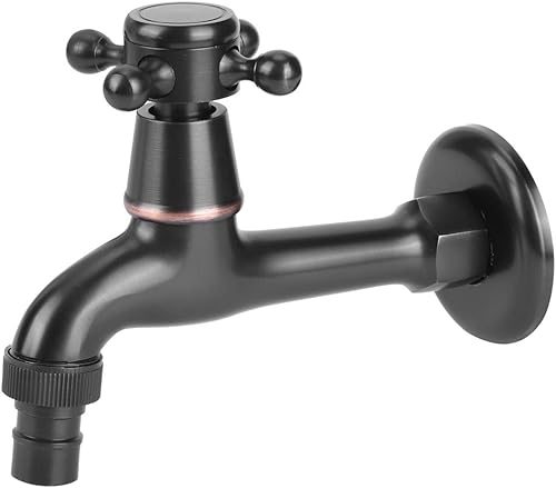 G1/2 'Rubinetto a Parete Singolo per Acqua Fredda Rubinetto per Lavatrice in Ottone Antico Nero Lavanderia Mop Pool Rubinetti da Giardino Rubinetto per Lavello da Cucina per Uso Domestico - Honorern