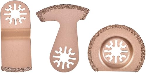 3 Pezzi Lame per Sega Oscillante, Multifunzione Lama per Sega al Carburo Lame Oscillanti Set per Lucidatura Cemento Grana Macinazione Rimozione Malta e Piastrelle di Ceramica - Honorern