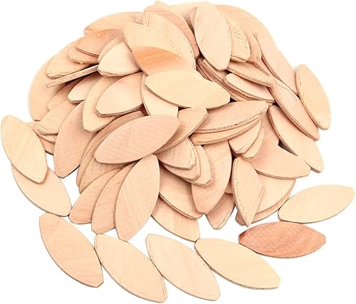 100 Pezzi Taglia 20# tenone per giunzioni in Legno, tasselli Piatti in Legno di faggio Ideale per lamelle di assemblaggio di fresatrici per fresatrici per Legno - Honorern