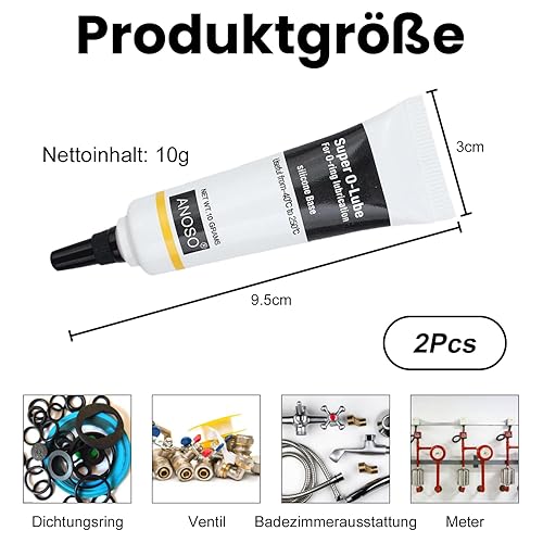 2 pezzi di grasso in silicone per macchine da caffè completamente automatiche, grasso in silicone, adatto per macchine da caffè, adatto per grasso generale per macchine da caffè, guarnizioni O-ring - Honorern