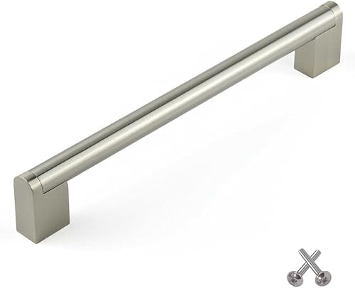Maniglie in acciaio spazzolato per mobili da cucina, credenze, cassetti, mobili camera da letto, Acciaio, Hole centres: 448 mm - Honorern