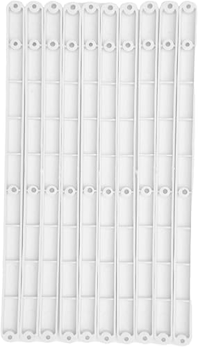 10 guide scorrevoli in plastica per cassetti da 180, 235, 298 mm, di ricambio, con 10 guide per cassetti in plastica (marrone, 298 mm) - Honorern