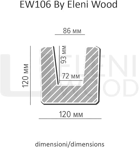 EW106 - Trave decorativa in finto legno, lunghezza 2 metri, in poliuretano leggero e resistente, per soffitto, con scasso per passaggio cavi, personalizzabile in 10 colori (Larice 20) - Honorern