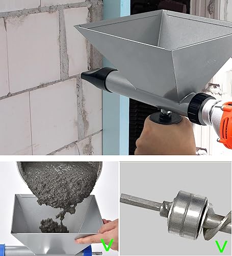 Pistola elettrica per malta con 8 diversi ugelli, siringa per malta per calcestruzzo per stucco, strumento di sigillatura, muro di pietra, pavimenti, fughe per malta - Honorern