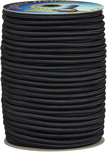 Corderie Italiane 006004066 Treccia elastica nera 6 mm - 10 mt - Honorern