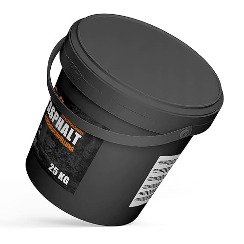 Asfalto freddo 25 kg in secchio | 25 kg asfalto freddo 0-8 mm riparazione asfalto asfalto miscelato freddo 25 kg - Honorern