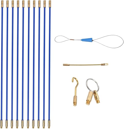 Kit completo di installazione di cavi con dieci robuste aste in fibra di vetro (ciascuna della lunghezza di 33 cm) per tutti i commercianti - Honorern