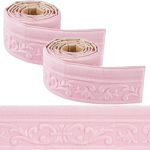 266 x 2 Pollice Modanatura A Corona Stacca e Incolla Schiuma Bianca Autoadesiva Finitura Flessibile 3D Appiccicoso Vintage Carta da Parati Decorativa Bordo Muro Bordo in Schiuma Battiscopa - Honorern