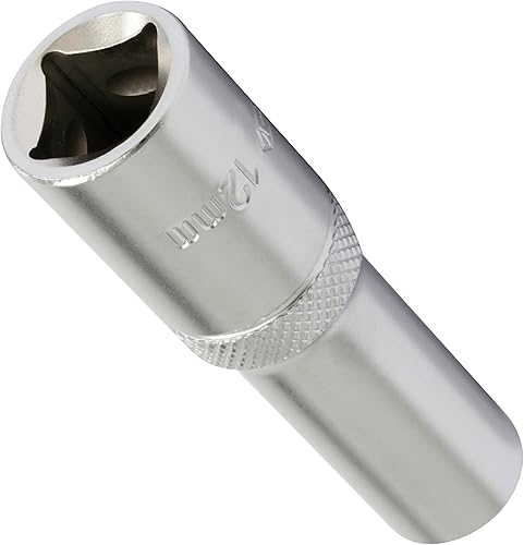 C70918 - Chiave a bussola lunga 1/2' corpo 17mm x 77mm - chiave a cricchetto - con impronta esagonale 6 lati - in acciaio CR-V - colore argento - Honorern