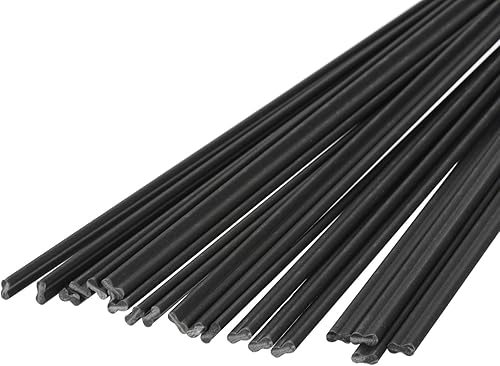 20pz Asticelle di Saldatura in Plastica 8 Pollici, Strisce di Saldatura in PVC per Saldatore di Plastica, Paraurti Auto, Riparazione Kayak, Nero - Honorern