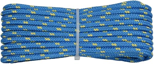 006006671 Treccia Surf Azzurra, 6 mm - 30 mt, Corda intrecciata multiuso resistente ai raggi U.V. e all'abrasione, per attività all'aperto, giardino mare guinzagli e fai da te, rottura 350 kg - Honorern