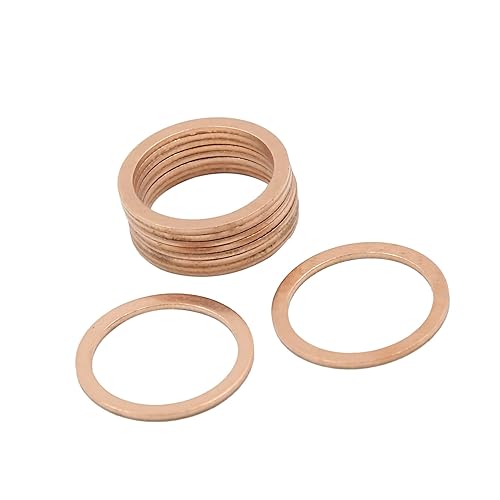 Rame Rondella Universale 18mm Piatto Sigillante Guarnizione anellos (Set di 10) - Honorern