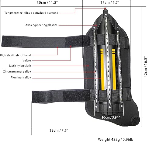 Scudo di autodifesa in Lega di Alluminio Strumento Multifunzionale Portatile di Difesa di Sicurezza - Honorern