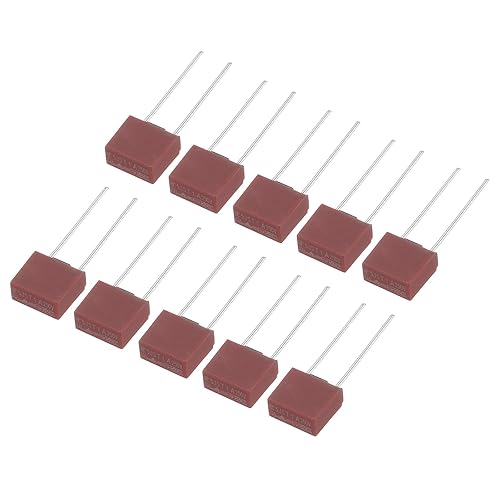 QUARKZMAN 30pz Fusibile Micro Slow Blow Quadrato Miniature Montato DIP per Parti Elettroniche Riparazione PCB LCD, T1A 1A 250V, Rosso - Honorern