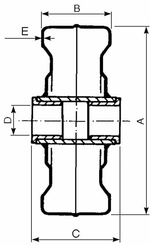 Ruota Lamiera con Boccola Autolubrificante 280x80x30 mm – Capacità di Carico 600 kg e Costruzione Robusta per Applicazioni Industriali e Agricole, Made in Italy - Honorern