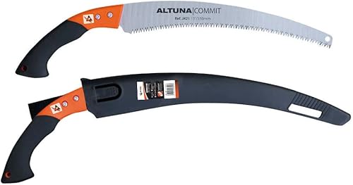Altuna Sega da Potatura Sawing J422 - Impugnatura Bimateriale - Denti di Seghetto Giapponese - Resistente e Leggera - Sega a Mano per Legno con Lama Retificata - Uso Forestale - Include Custodia - Honorern