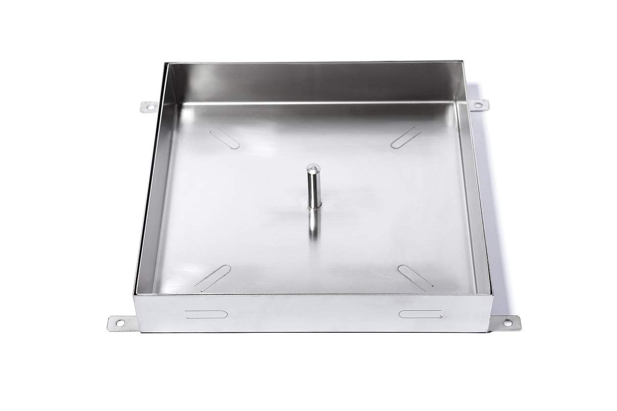 Chiusino di ispezione in Acciaio Inox per pozzetto, a riempimento (Leggero 30x30x5 cm) - Honorern