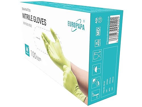 100 Guanti Monouso In Nitrile, Senza Lattice, Non Steril (XS, Verde) - Honorern