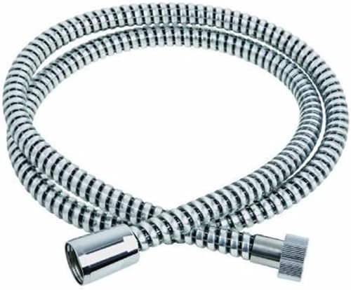 807690 | Flessibile Doccia 2,00 metri Connessione Universale G 1/2' Tubo Flessibile Doccia 200 cm in Plastica, Flessibile Metaflex Argento, Tubo Spiro-Flex, Ottima Resistenza Antipiega - Honorern