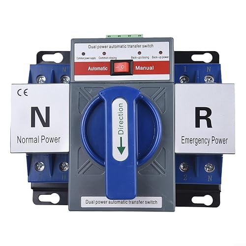 EXTRWORY Interruttore automatico di commutazione a doppia potenza, 63 A 2P per ATS, interruttore di trasferimento automatico a doppia potenza, generatore di commutazione - Honorern