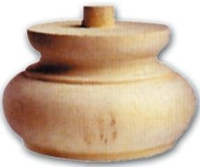 Gamba per Mobili a Cipolla in Legno di Ontano 110x75 mm Art. 03.0015 - Honorern