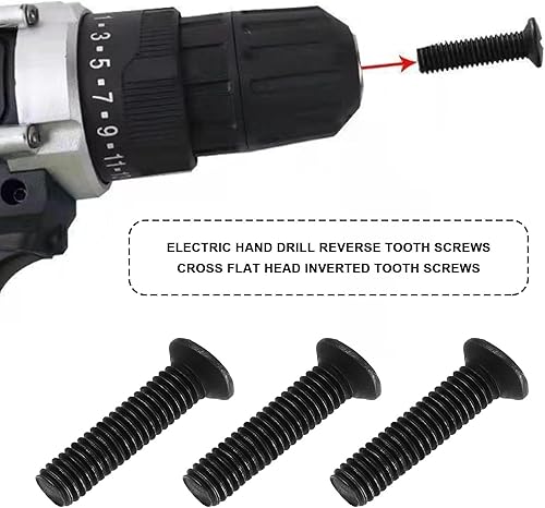 5PCS M5x25mm Trapano Mandrino Codolo Adattatore Vite In Acciaio Al Carbonio Vite di Fissaggio Filettatura Sinistra per UNF Trapano Mandrino Shank Adattatore Nero - Honorern