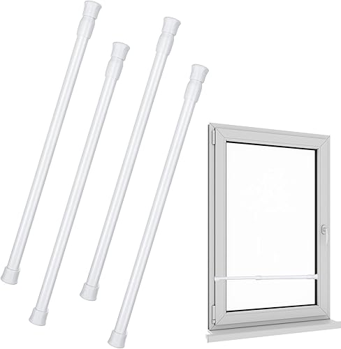 4 pezzi Barre di Sicurezza per Finestra Regolabili 40-70cm Barra di sicurezza per porte scorrevoli Serratura di sicurezza per finestre Window Security Bar per Sicurezza Bambini - Honorern