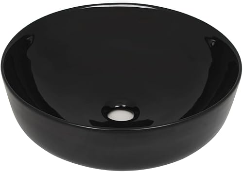 vidaXL Lavandino Tondo in Ceramica Bianca 41,5x13,5 cm Bagno Lavabo Lavello - Honorern