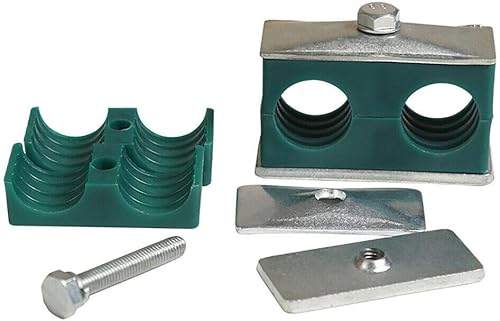2 morsetti per tubi idraulici standard a doppio foro in plastica per metallurgia, petrolio, industria chimica (diametro esterno: 10 mm) - Honorern