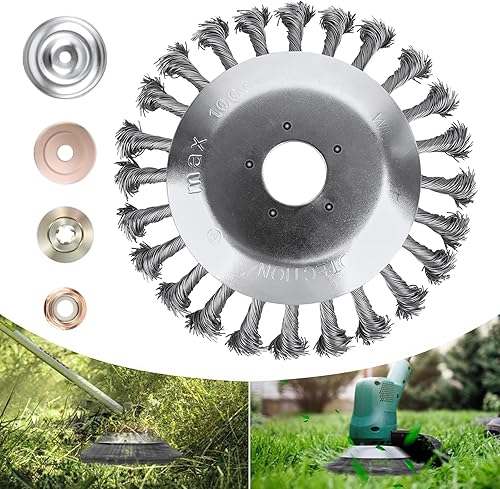 Spazzola per erbacce per decespugliatore, 25,4 x 200 mm, alta stabilità, molto robusta, facile da montare - Honorern