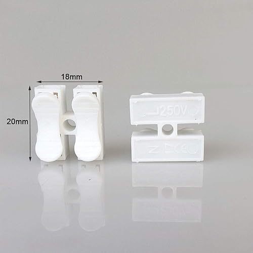 68 Pezzi CH2 Connettore Molla Rapido, Morsetto a Molla Connettore, Morsettiera Molla Rapido, Collegamento per Cablaggio Elettrico e Alimentazione Illuminazione (Bianco) - Honorern