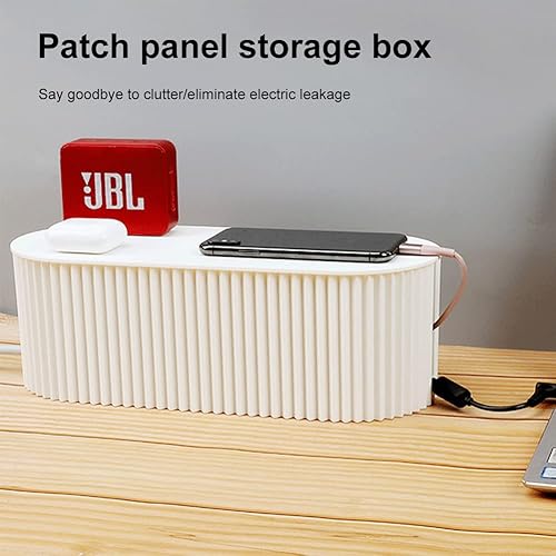 Scatola organizer for la gestione dei cavi for coprire e nascondere i cavi cavi cavi di prolunga caricabatterie, spine TV, cavi elettrici di rete - Honorern