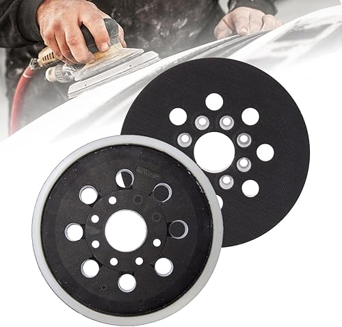 2 Pezzi Platorello 125 mm Compatibili con Levigatrice Eccentrica Bosch Pex 220 A, Gex 125-1, Skil, 8 Fori Platorello per Smerigliatrice - Honorern