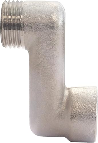 SOMATHERM FOR YOU, 601520709, Raccordo eccentrico 40mm MF1/2 (15x21) in ottone nichelato, facilita il collegamento di un radiatore con l'arrivo dell'acqua. - Honorern