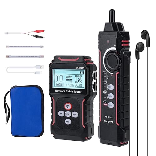 Mcbazel Tester per Cavi di Rete con PoE e NCV, Misurazione della Lunghezza del Cavo, Porta Flash, Rilevatore di Line - Honorern