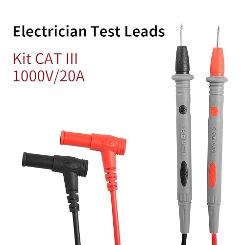 Cavi di prova per multimetro YACSEJAO AC DC 1000V 3.3FT/1M Digital Laboratory Multimeter Voltmeter Test Lead Probe Wire Cable Banana Plug Connector (20A) - Honorern