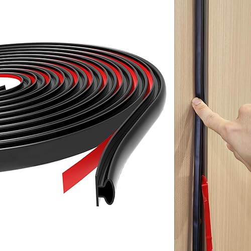 TECDW 10m Guarnizione Finestra Autoadesiva, Striscia per Porta, Gomma Nastro Paraspifferi, Sigillatura Anti Freddo, Rumore e Collisione (Bianco) - Honorern