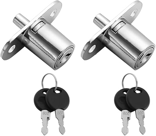 2 serrature a cilindro per armadietti, cassetti, cassetta postale di sicurezza, chiave W, chiavi diverse per archivi, ufficio, scrivania e computer, confezione da 2 - Honorern