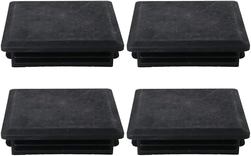 MroMax 120 x 120 mm (4,7 pollici) tappi di plastica per corrimano scale Newel Guardrail tubo nero 6 pezzi - Honorern