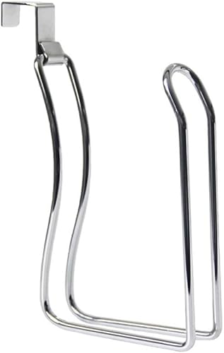 Porta carta igienica da appendere, in acciaio inox, da appendere sopra il serbatoio, per risparmiare spazio (argento) - Honorern