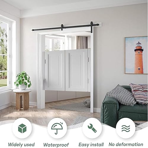 Porte A Battente per Bar, Porta A Battente per Interni in Legno Massello, Porte A Battente per Saloon Bar, Porta A Battente per Interni,Blu,130X90cm51X35.4in - Honorern