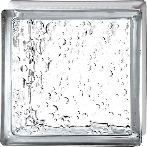 Vetromattone Bormioli Rocco Trasparente Pure Vintage Fizzy cm. 19x19x8-6 pezzi - Honorern