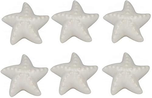 Tiranti per cassetti in ceramica con stella marina nautica, per pomelli di armadietto da cucina, credenza, armadio, a tema spiaggia, oceano, confezione da 6 pezzi - Honorern