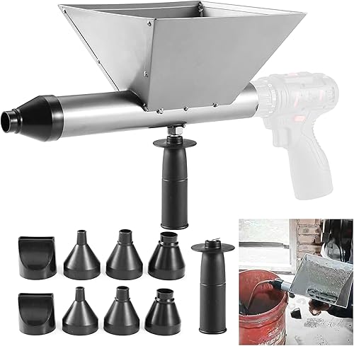 Pistola elettrica per malta con 8 diversi ugelli, siringa per malta per calcestruzzo per stucco, strumento di sigillatura, muro di pietra, pavimenti, fughe per malta - Honorern