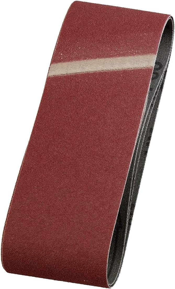 kwb 3x cloth sanding belt, 60 x 400 mm, K-100, corindone di alta qualità, per legno e metallo, carta abrasiva per levigatrici a nastro / levigatrici - Honorern