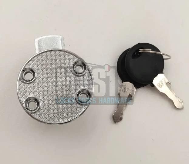 MAS19 SERRATURA PER MOBILI E CASSETTI SCRIVANIA ARGENTO A CHIAVE CILINDRO 16X20 - Honorern