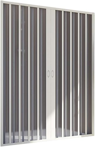 Porta Doccia in PVC 160CM H185 a Soffietto con Apertura Centrale Colore Bianco MOD. Flex - Honorern