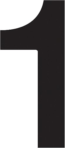 Numero civico 1, design numero civico in acciaio inox in Nero - Honorern