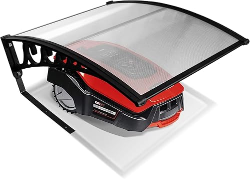 Tettoia per robot tosaerba, 106 x 87 x 50 cm, protezione da pioggia, grandine e raggi UV, trasparente - Honorern