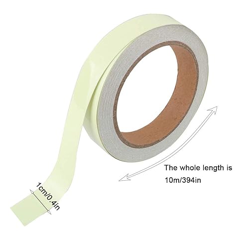 FULARR 10m X 1cm Premium Nastro Luminoso, Glow in The Dark Tape, Nastro Adesivo Fluorescente, Nastro Sicurezza Luminoso Autoadesivo, Rimovibile Impermeabile Indossabile Durevole –– Luce Verde - Honorern